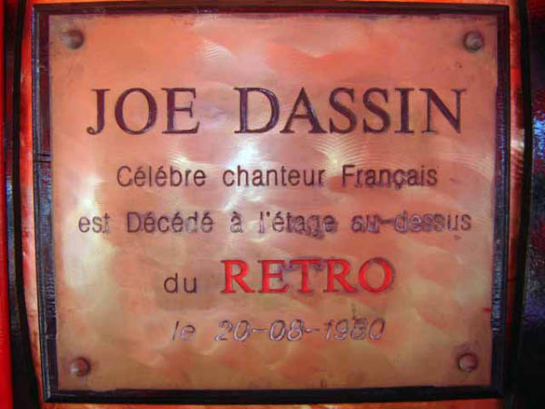 Joe Dassin plaque